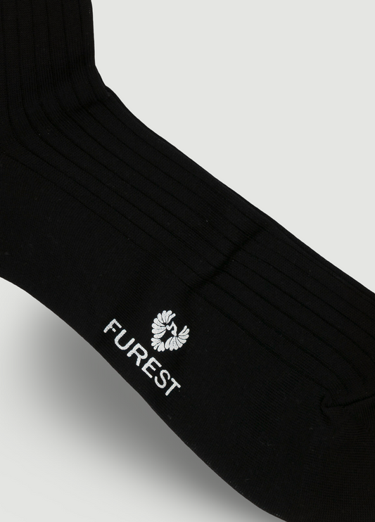 Calcetín largo negro hilo de Escocia