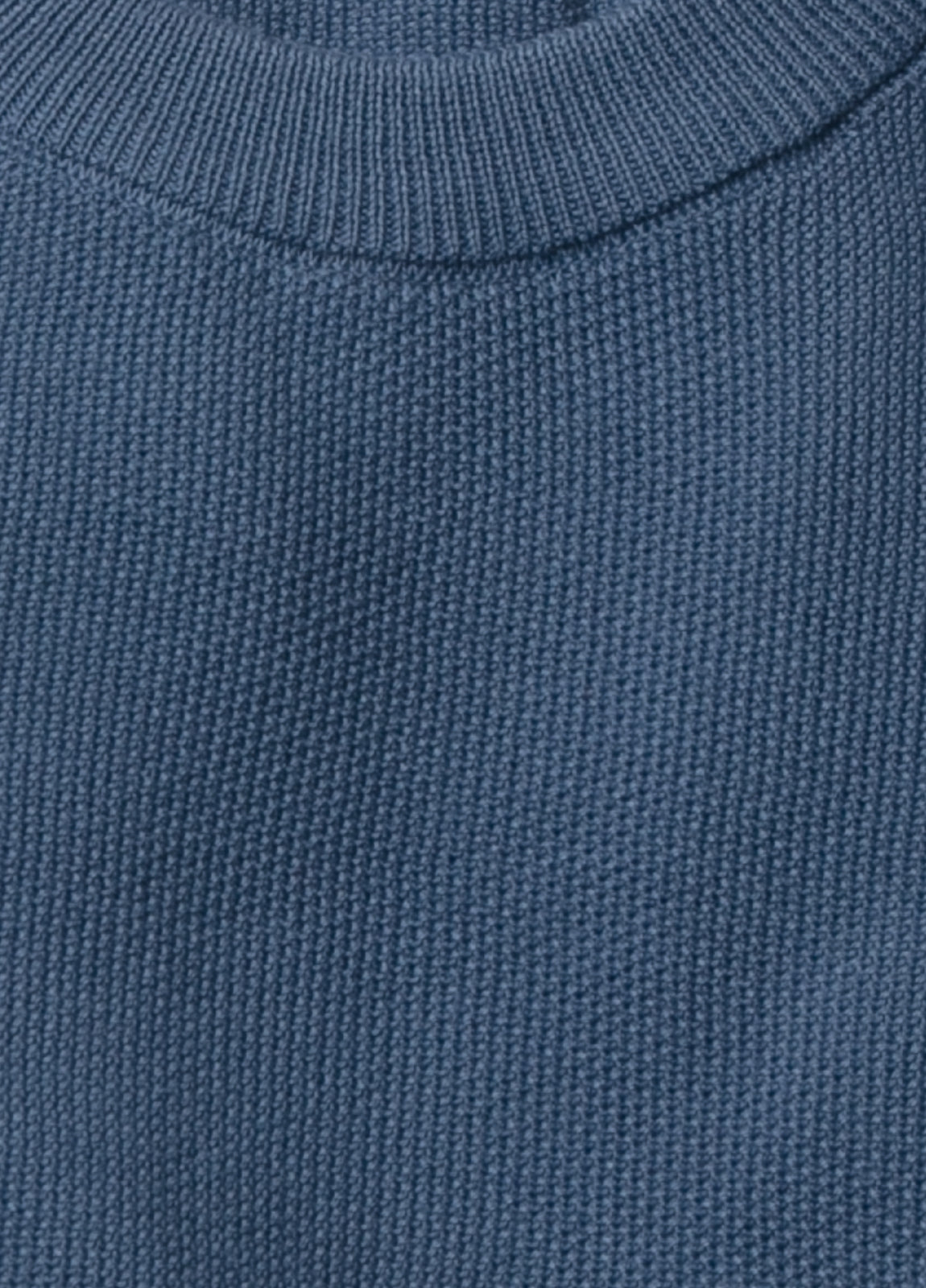 Jersey cuello redondo punto arroz azul