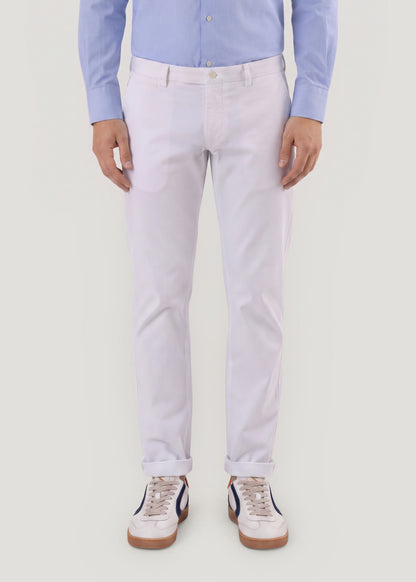 White casual chino pants