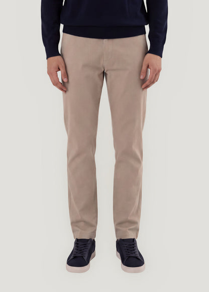 Pantalón chino regular beige