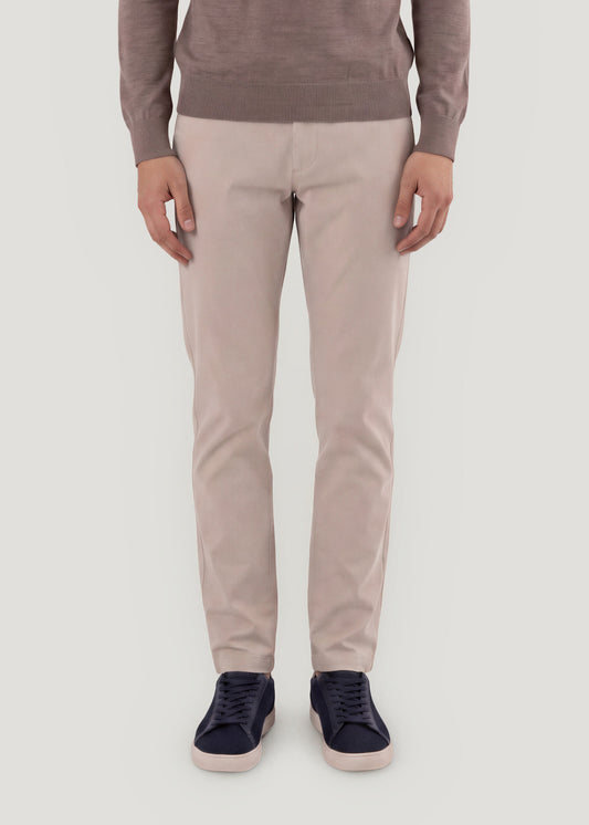 Ecru regular chino trousers