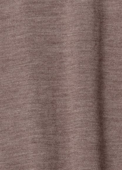 Jersey cuello polo lana merino marron