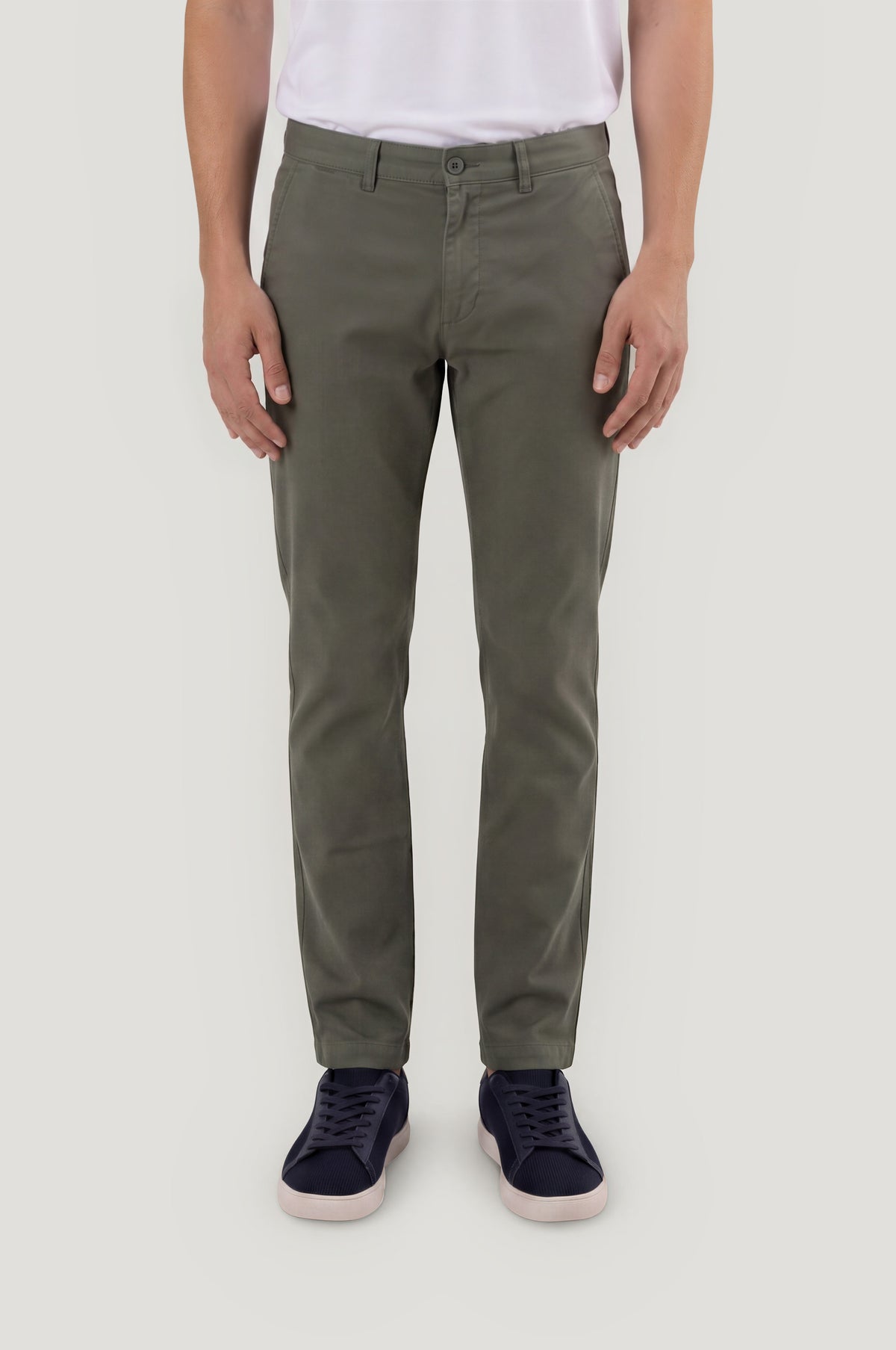 Pantalón chino regular kaki