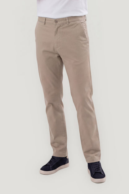 Pantalón chino regular beige