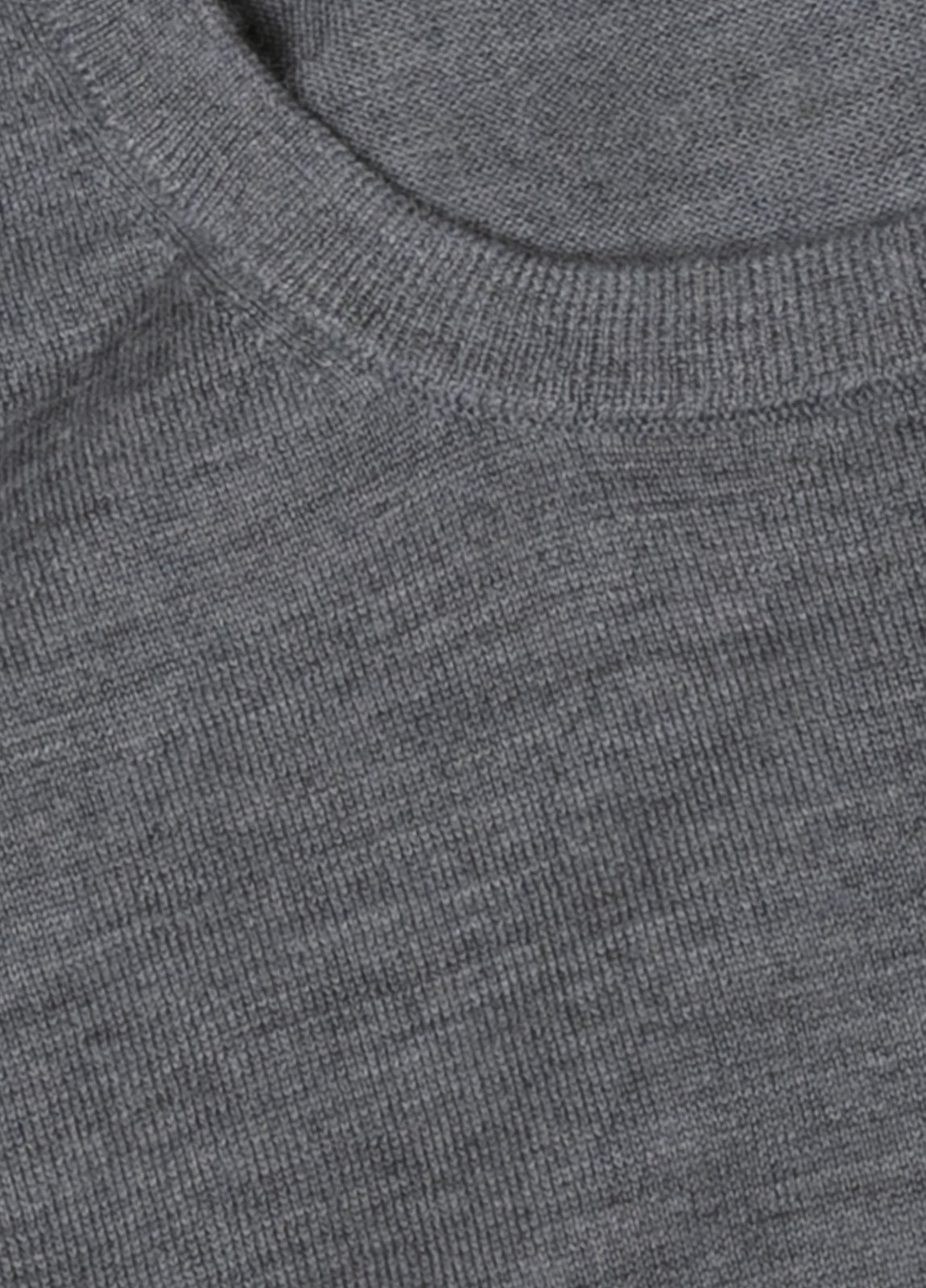 Jersey cuello redondo lana merino gris oscuro