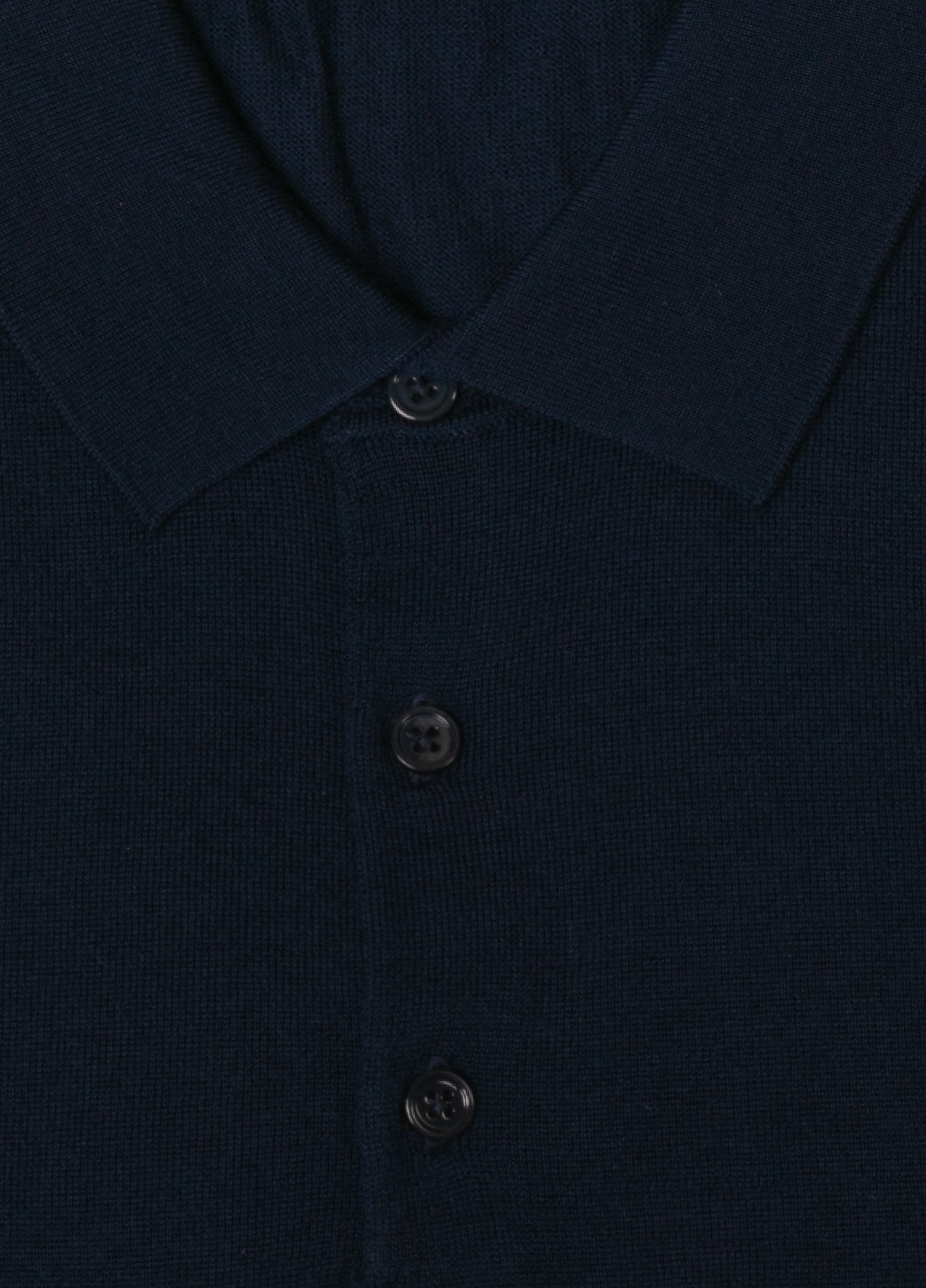 Jersey cuello polo lana merino azul marino