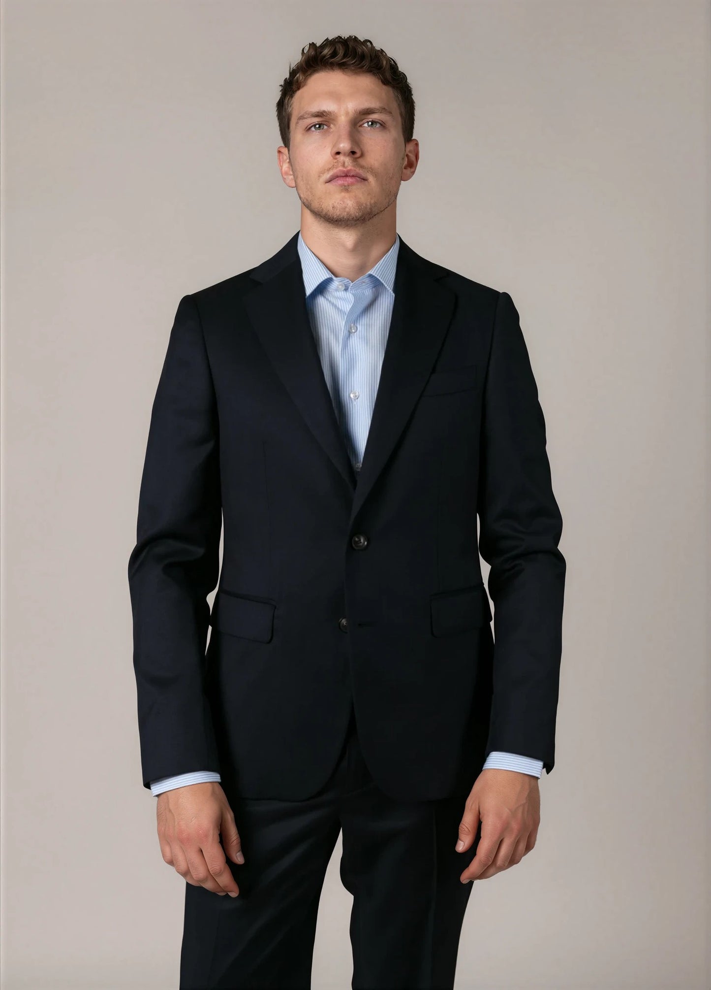 Traje vestir micrograbado azul marino