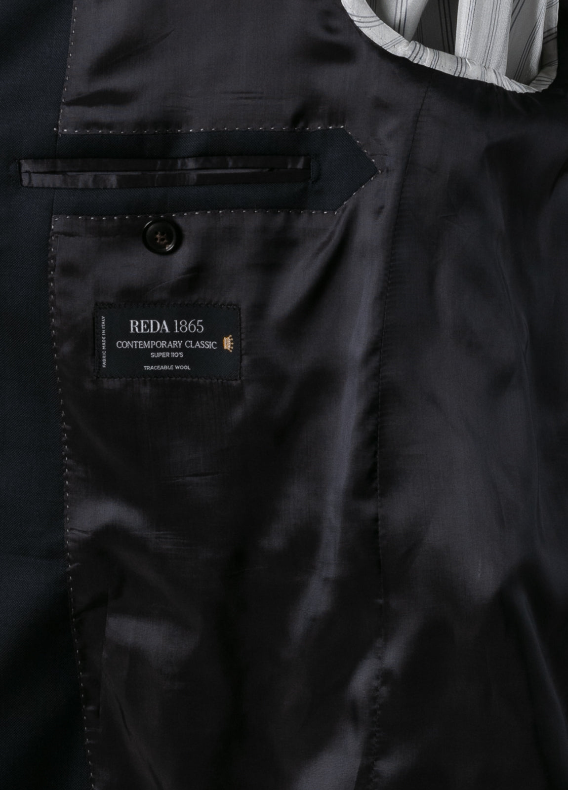 Traje vestir micrograbado azul marino