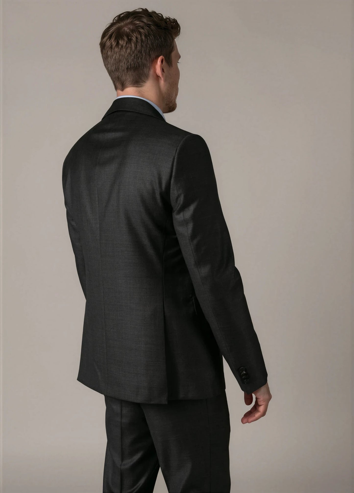 Traje vestir textura gris