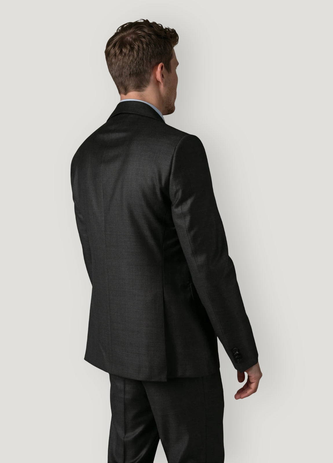 Gray textured dress suit