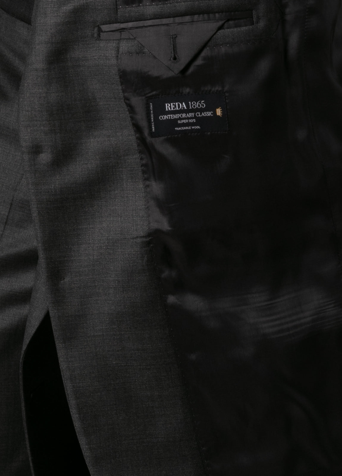 Gray textured dress suit