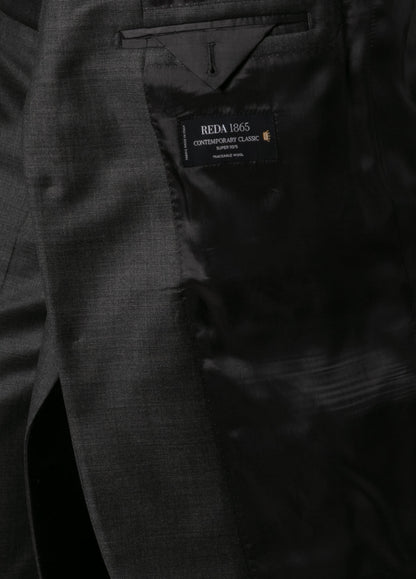 Gray textured dress suit