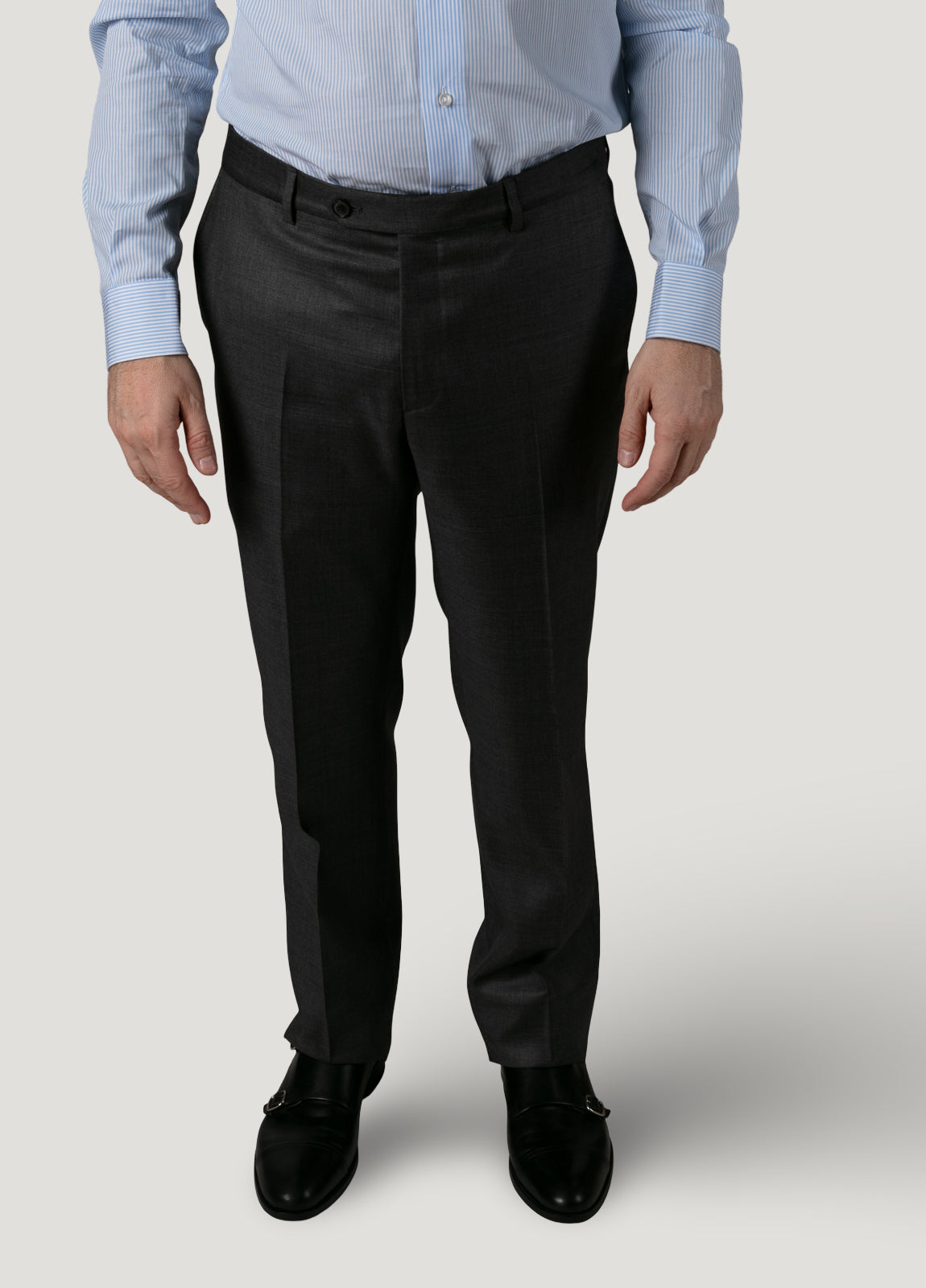 Gray textured dress suit