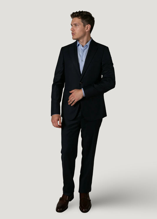 Traje vestir cuadro gales marino
