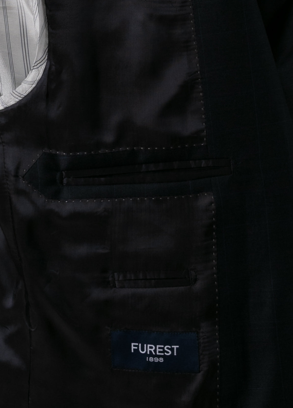 Navy blue Glen plaid suit