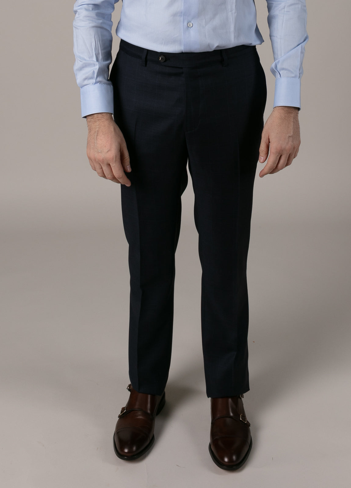 Traje vestir cuadro gales marino