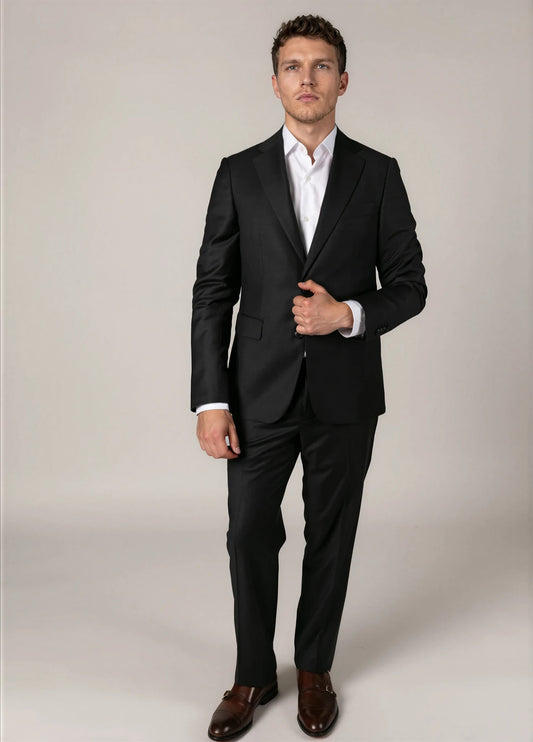 Traje vestir liso gris marengo