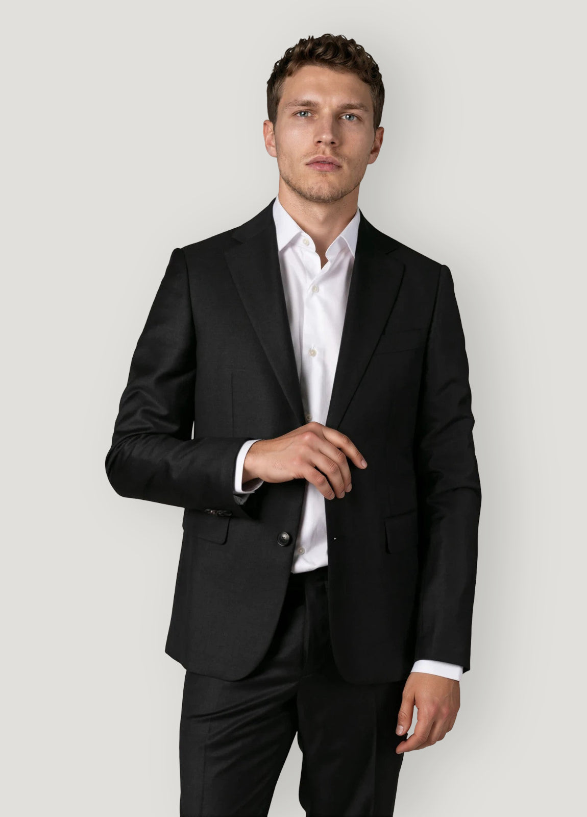 Traje vestir liso gris marengo
