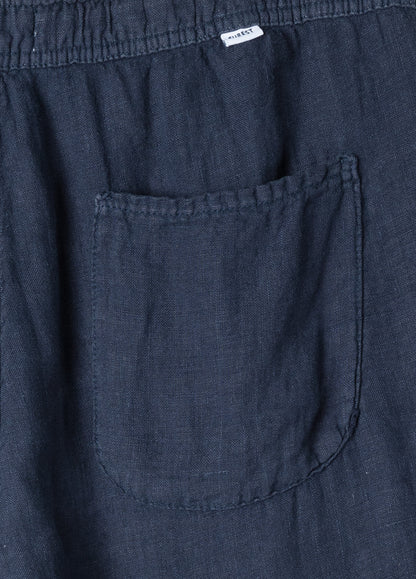 Navy linen jogger pants