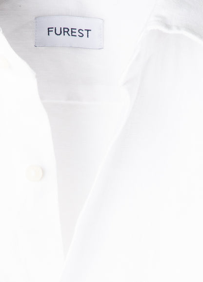 Camisa manga corta lino blanca