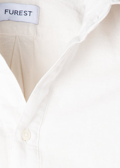 Camisa sport polera lino y algodón crudo