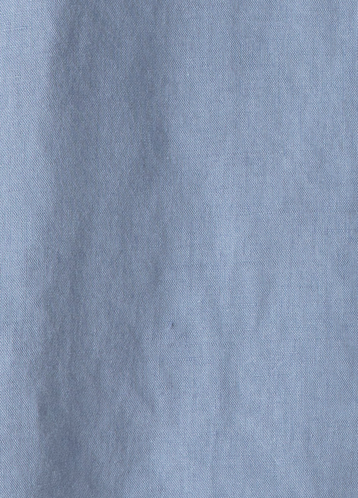 Linen and cotton mandarin collar shirt in blue