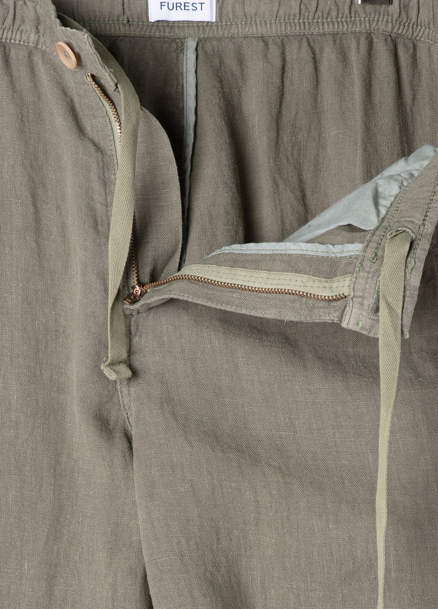 Pantalón jogger lino kaki