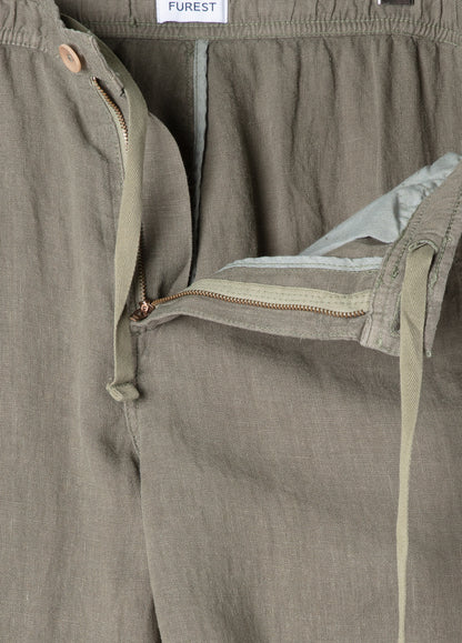 Pantalón jogger lino kaki