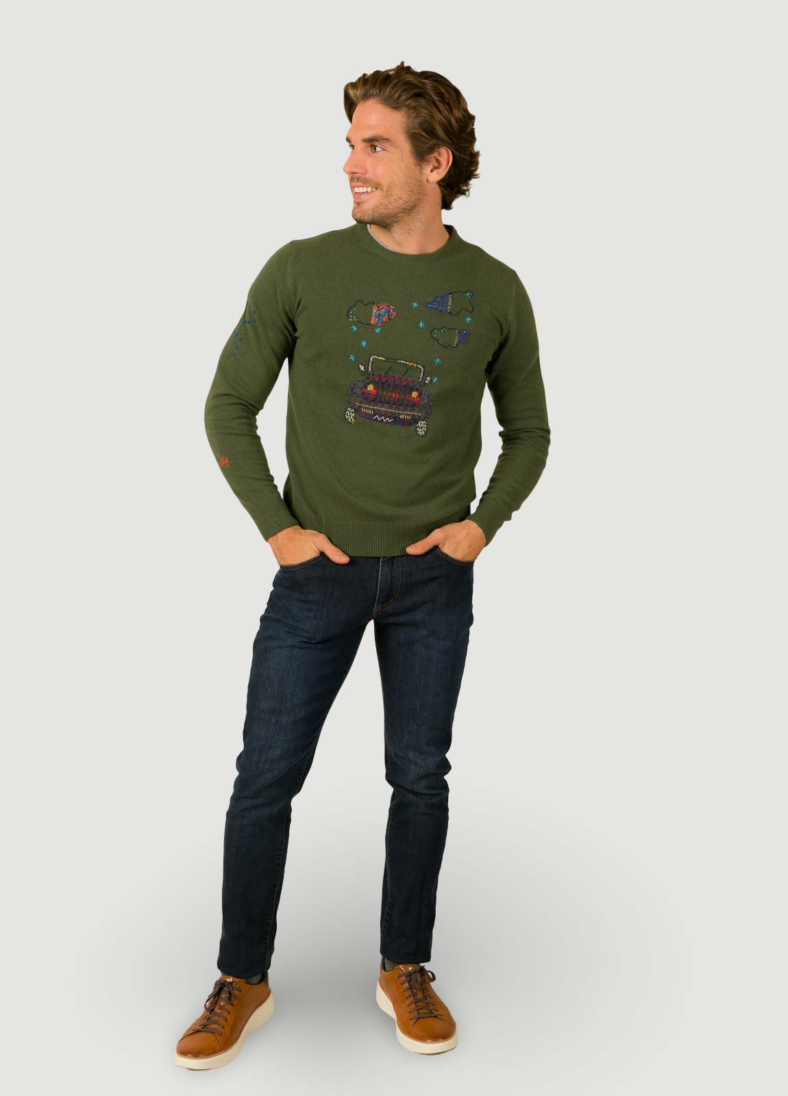 Jersey bordado verde