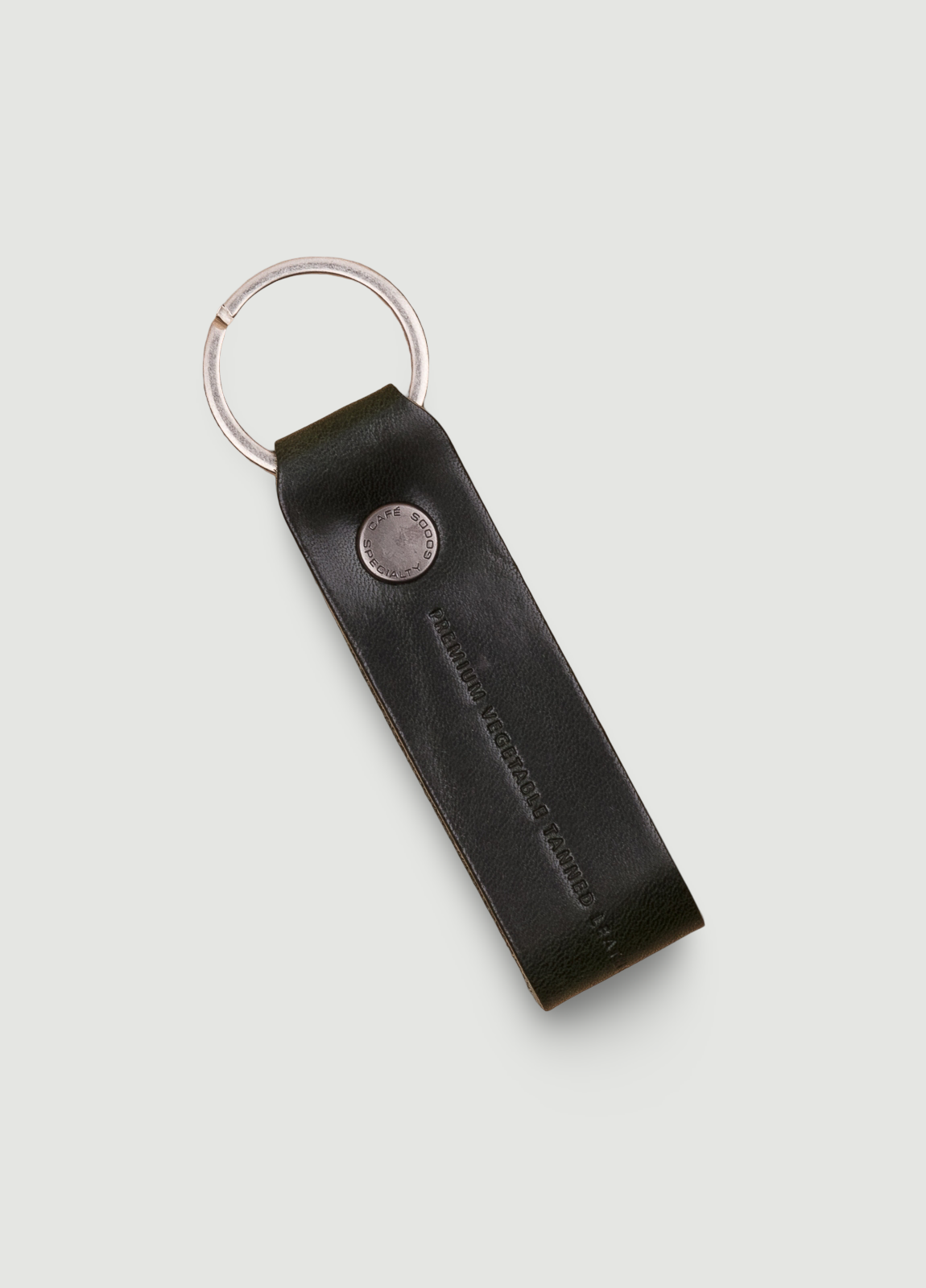 Llavero de piel color azul marino