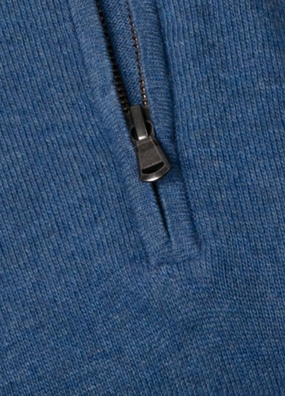 Jersey cuello zip lana azul