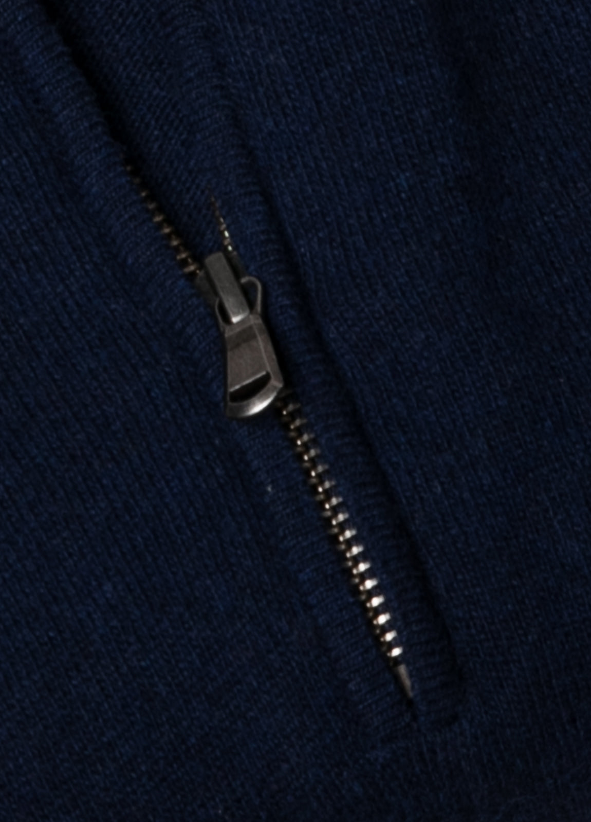 Jersey cuello zip lana marino