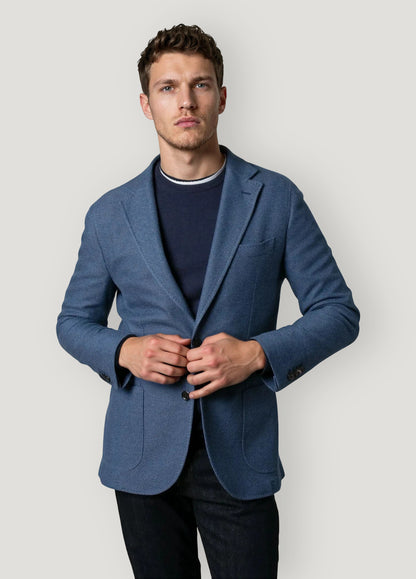 Men's honeycomb knit blazer in navy
