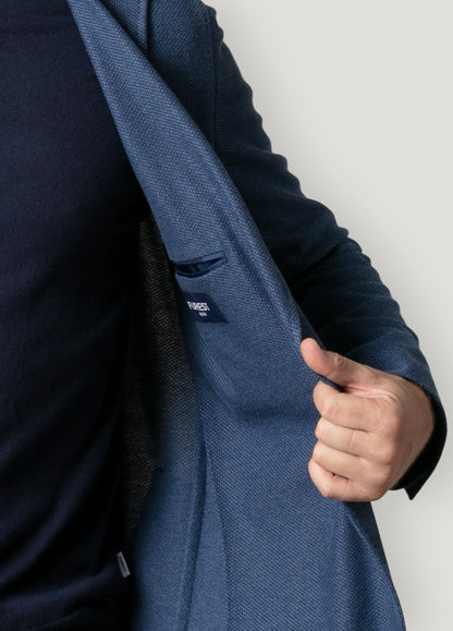 Men's honeycomb knit blazer in navy