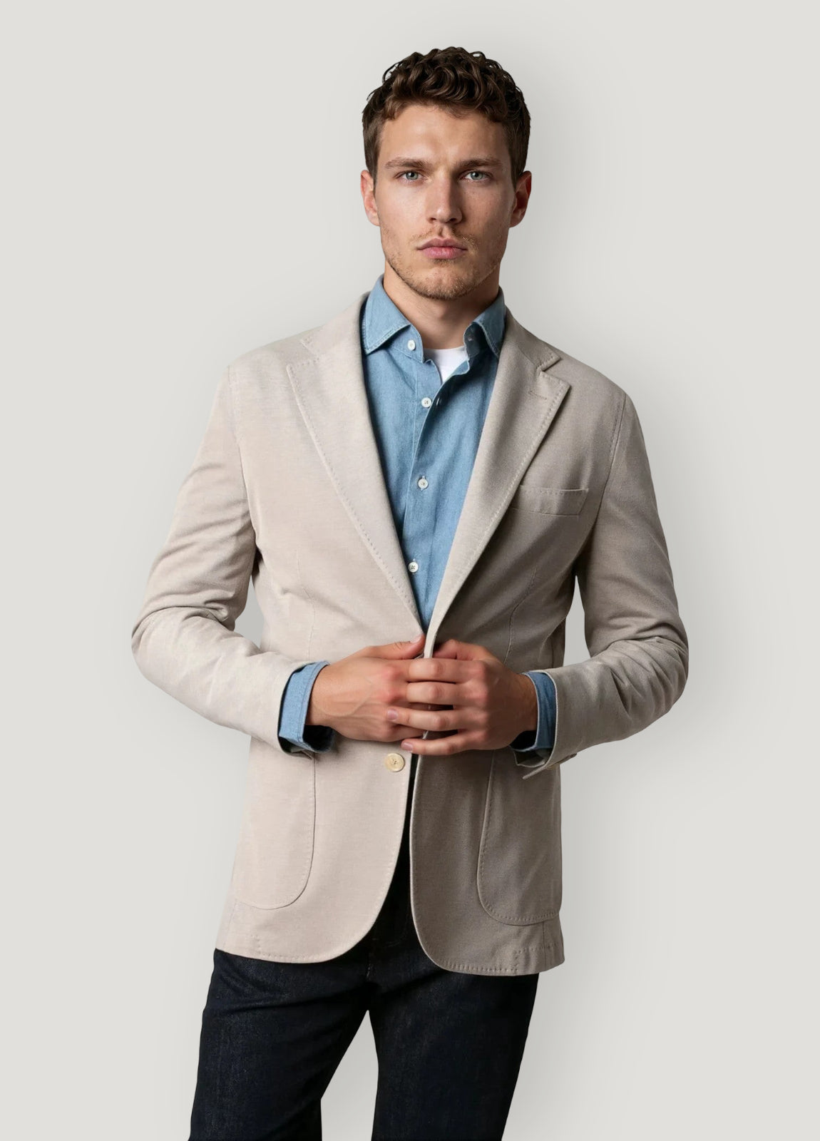 Sand-textured blazer