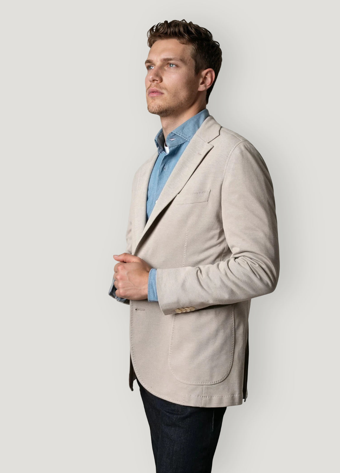 Sand-textured blazer