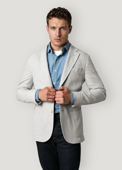 Americana vestir nido abeja gris hielo