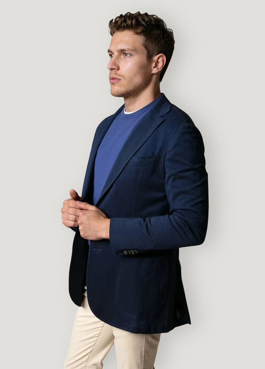 Americana vestir micro grabado marino