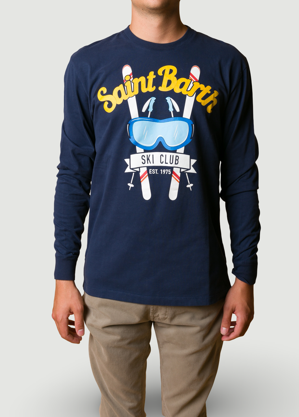 Camiseta manga larga MC2 Saint barth azul dibujo