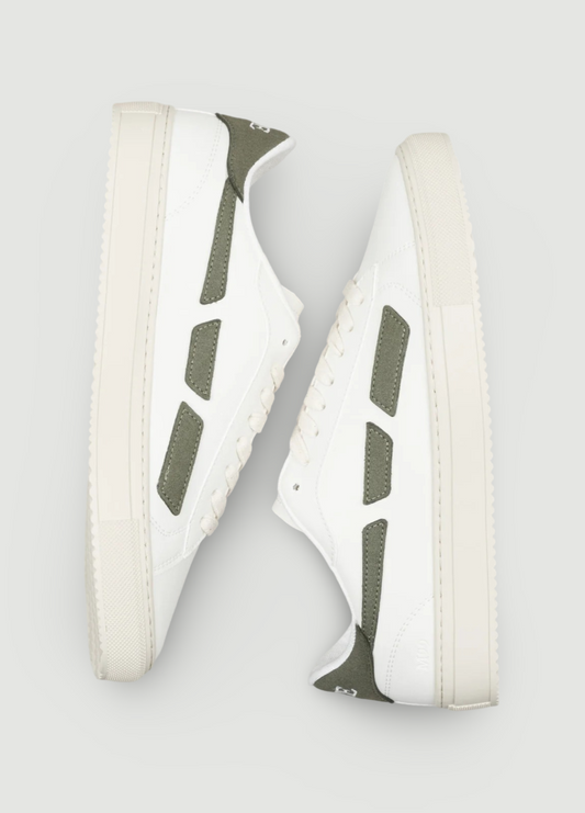 Sneakers blanco y kaki