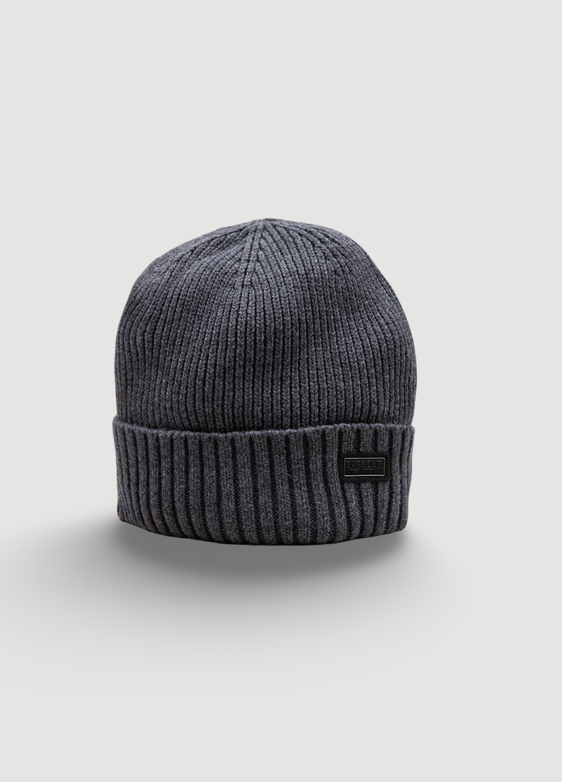 Gorro canalé gris plomo