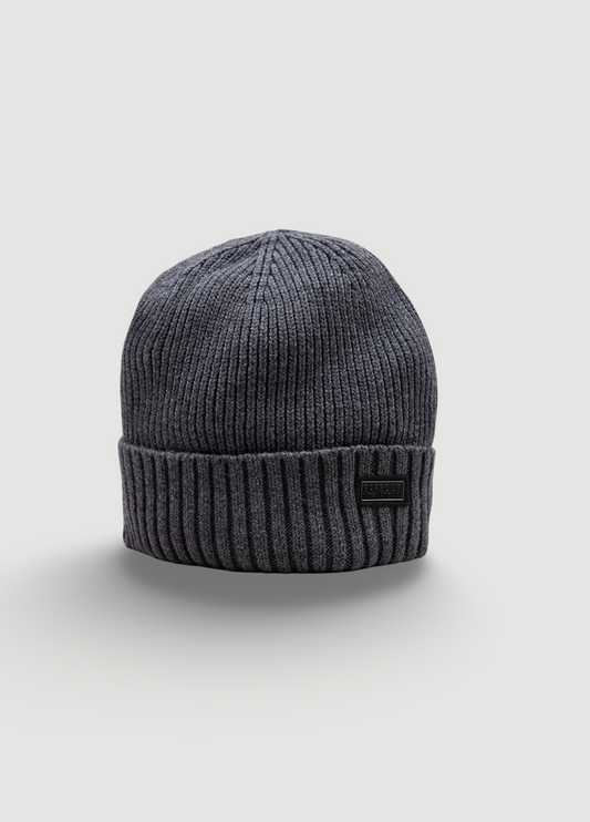 Gorro canalé gris plomo