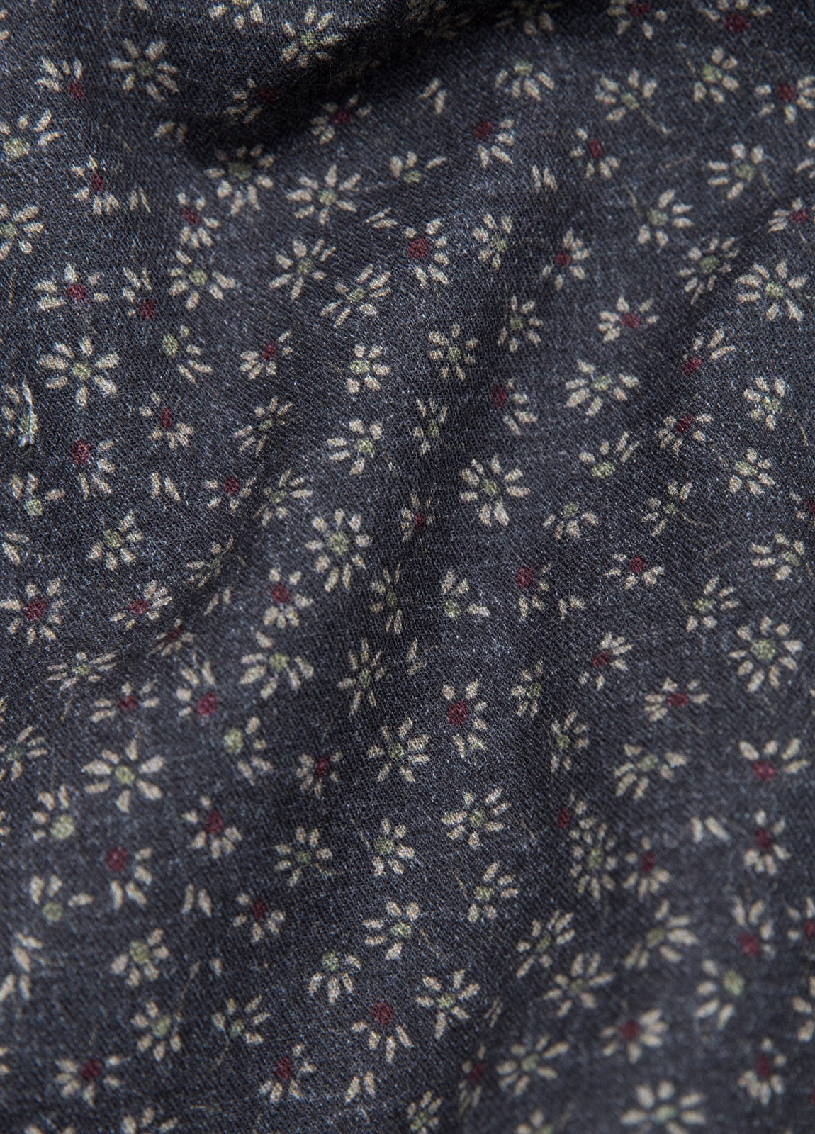 Dark grey floral print sport shirt