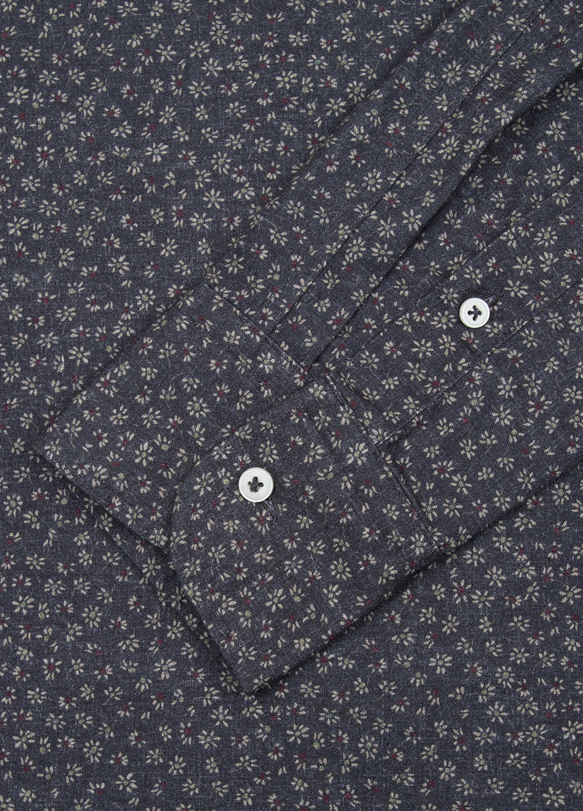 Dark grey floral print sport shirt