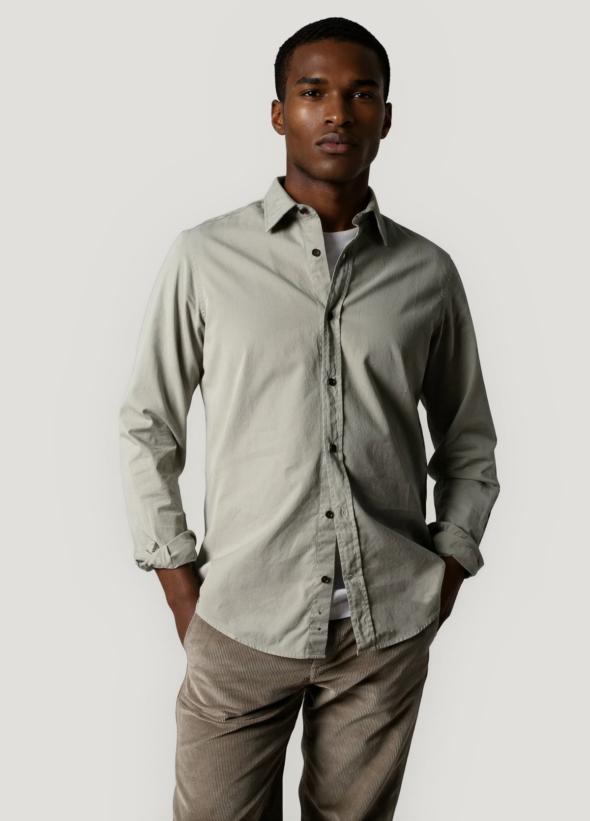Camisa sport sarga piedra