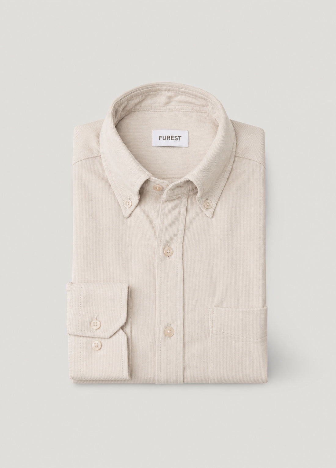 Off-white corduroy casual shirt