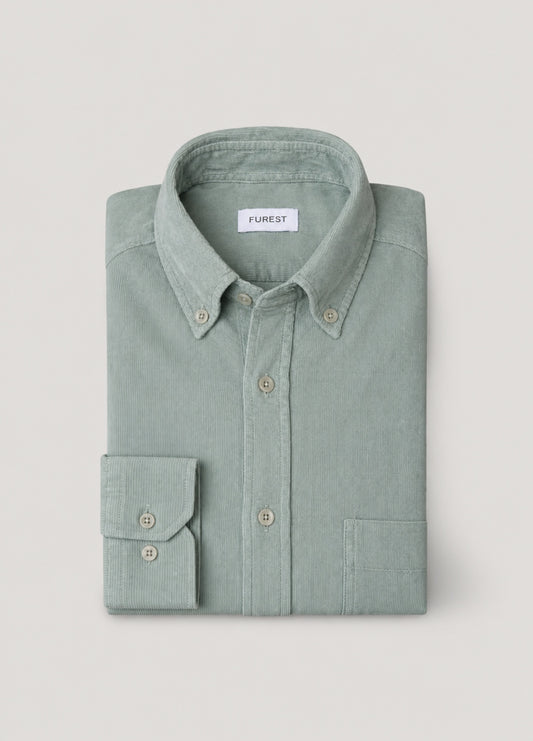 Mint green corduroy sport shirt