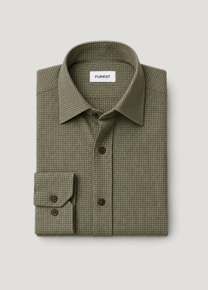 Camisa sport cuadritos verde