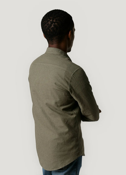Camisa sport cuadritos verde