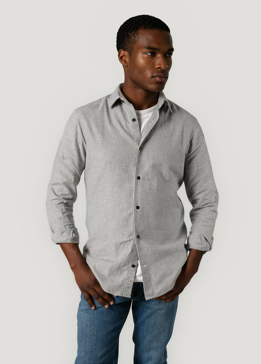 Gray plaid sport shirt